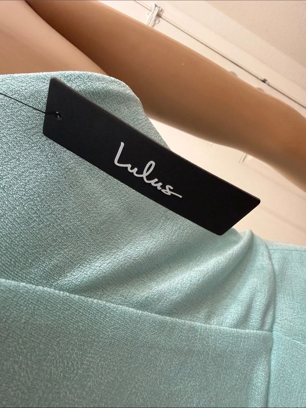 Lulu's Mint Green Aqua One-Shoulder Cutout Fabulous Tulip Midi Dress Sz XSmall - Picture 6 of 16
